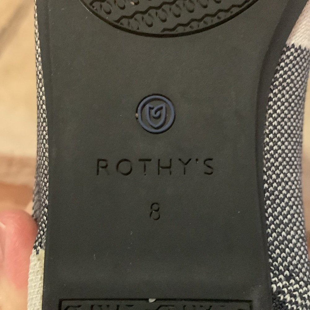 Rothy’s sz 8 black and grey patterned loafers - Picture 9 of 9